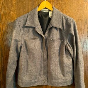 Liz Claiborne Gray Bomber Jacket